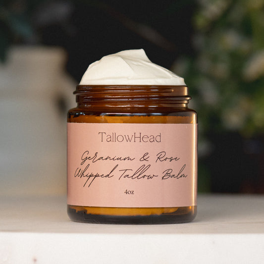 Rose & Geranium Whipped Tallow Balm