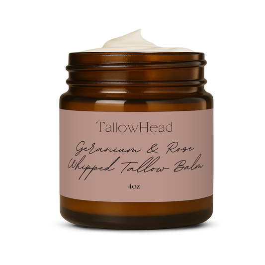 Rose & Geranium Whipped Tallow Balm